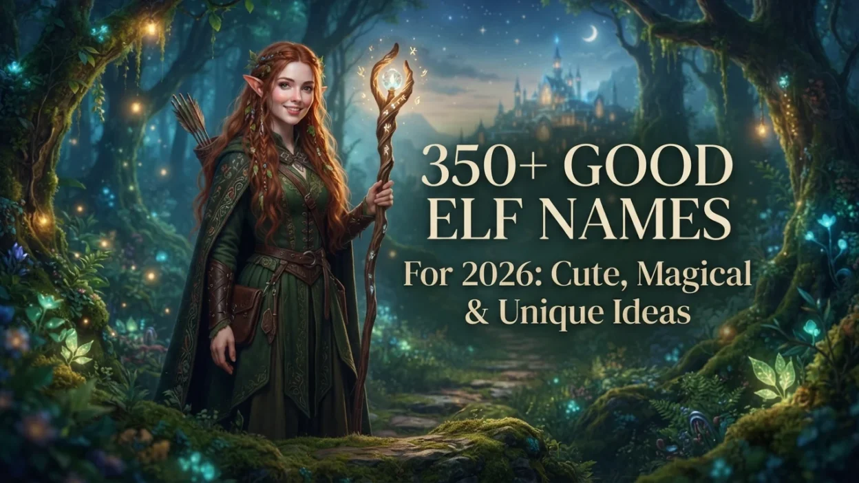 350+ good elf names for 2026 featuring cute, magical, unique, and fantasy-inspired ideas