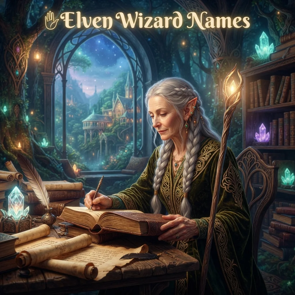 Elven wizard names with magical, elegant, mystical, and creative ideas for fantasy characters