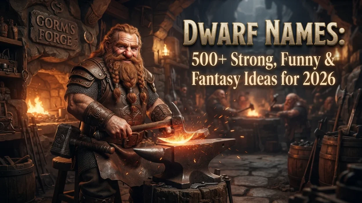 500+ dwarf names featuring strong, funny, unique, and fantasy-inspired ideas for 2026