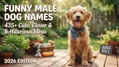 435+ funny male dog names with cute, clever, hilarious, and creative ideas for 2026