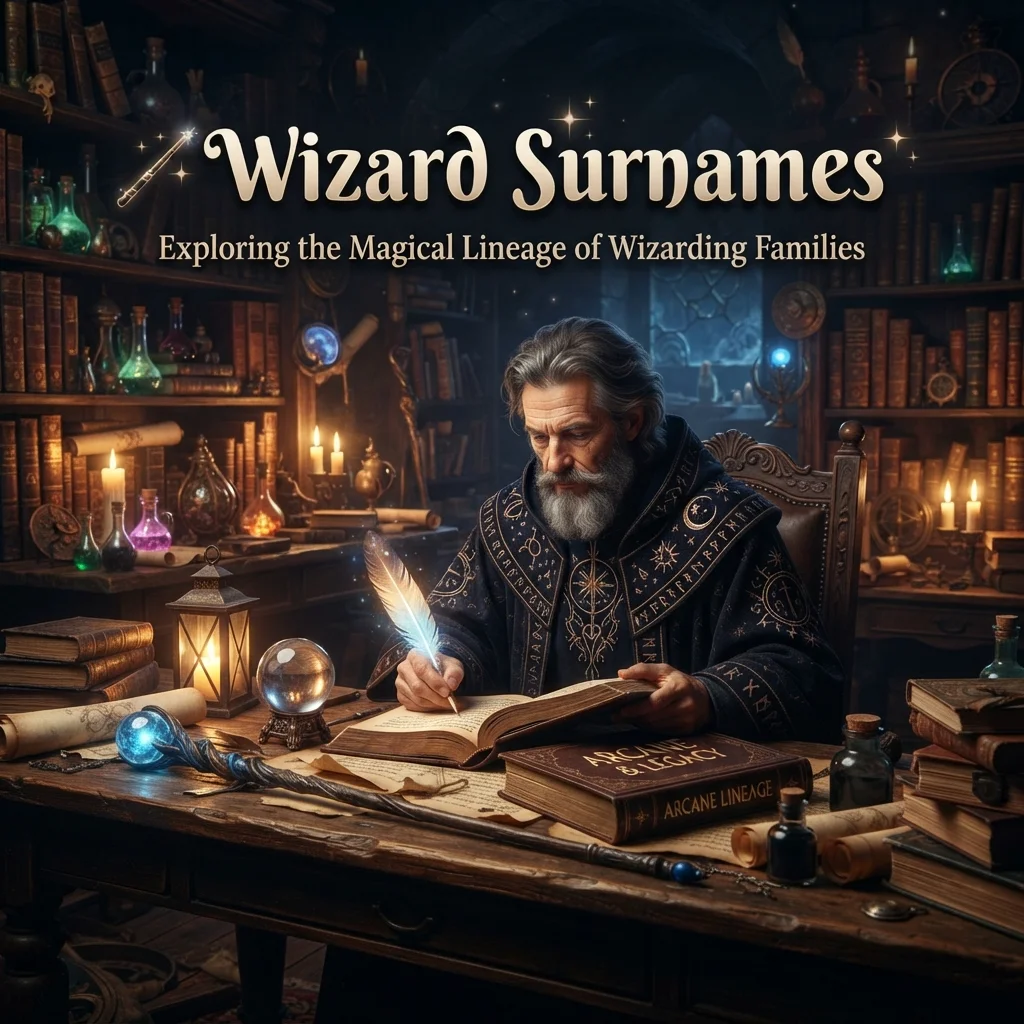 Wizard surnames with magical, mysterious, powerful, and creative ideas for fantasy characters